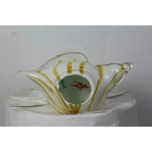 Art Glass Shell 8inch long 4inch tall